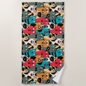 De menigte katten strandlaken (Voorkant)