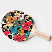 De menigte katten tafeltennisbatje (Zijkant)