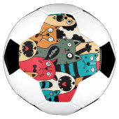 De menigte katten voetbal (Gedraaid)