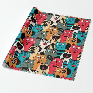 De menigte van katten cadeaupapier