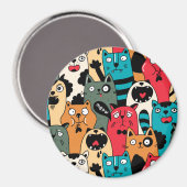 De menigte van katten magneet (Voorkant / Achterkant)