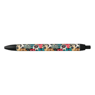 De menigte van katten zwarte inkt pen