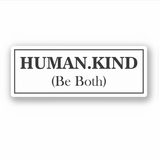 De mens is beide Sticker (Voorkant)