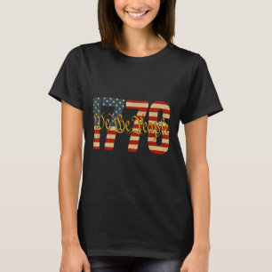 De mensen 1776 vintage Amerikaanse vlag patriottis T-shirt