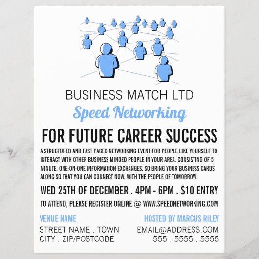 De mensen verbinden, de Gebeurtenis van het Voorzi Flyer (Voorkant)