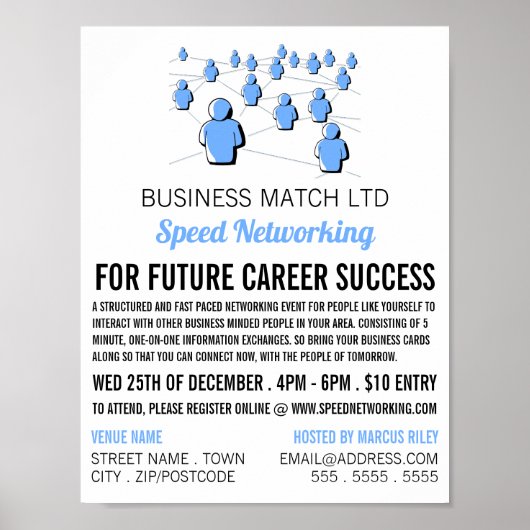 De mensen verbinden, de Gebeurtenis van het Voorzi Poster (Voorkant)