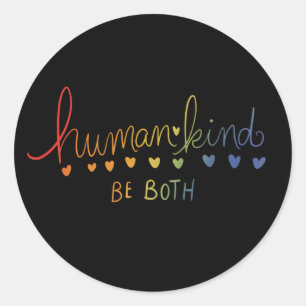 De mensheid is allebei de mensheid ronde sticker