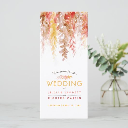 De menu herfst cascading waterverf bruin sinaasapp (Staand voorkant)