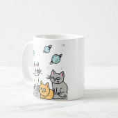De Meowstronauten Koffiemok (Voorkant links)