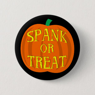De Mep van Halloween of behandelt Pompoen Ronde Button 5,7 Cm