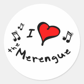 de Merengue I Heart-Love Gift Ronde Sticker
