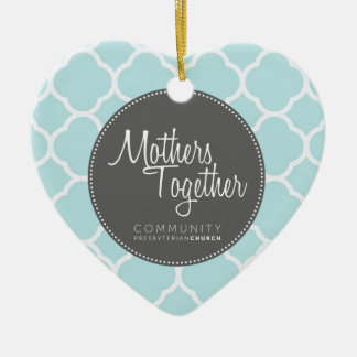 De mères ornement gris de coeur de logo ensemble