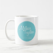 De mères tasse de café bleue de logo ensemble (Gauche)
