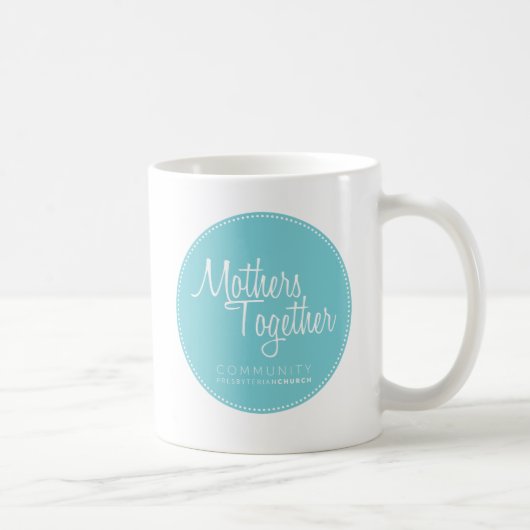 De mères tasse de café bleue de logo ensemble (Droite)