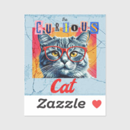 De merkwaardige kat sticker