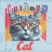 De merkwaardige kat sticker (Voorkant)