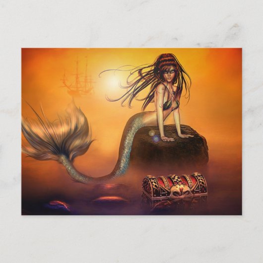 De Mermaids Treasure Briefkaart (Voorkant)
