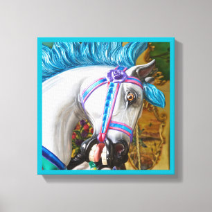 De Merry-go-Round Painted Horse 2 Canvas Afdruk