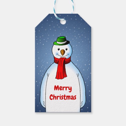 De Merry Snowman op kerstcadeautassen Cadeaulabel (Voorkant)