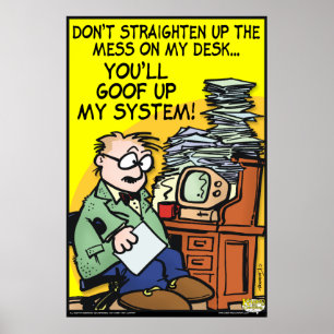 De Mess op mijn bureau Poster