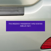 DE MESSIAS WAS KOSJER BUMPERSTICKER (Op auto)