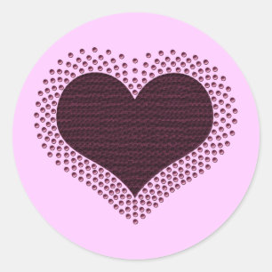 De metaal Paarse Stickers van het Hart,