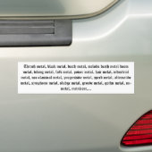 De metaalsticker bumpersticker (Op auto)