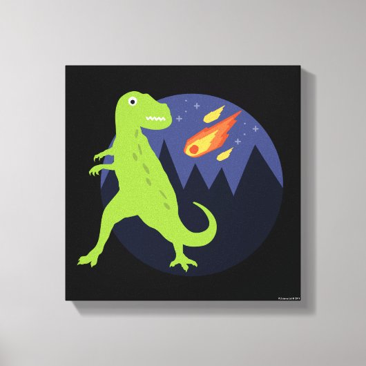 De meteoriet die stookt canvas afdruk (Voorkant)