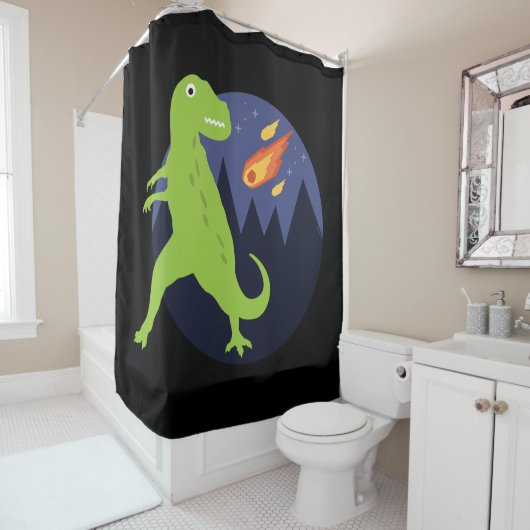 De meteoriet die stookt douchegordijn (In situ)