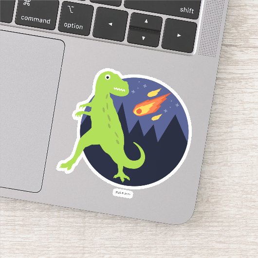 De meteoriet die stookt sticker (Detail)