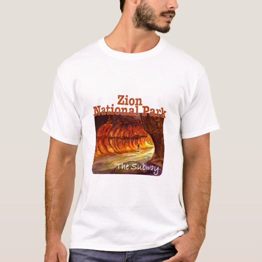 De metro, het Nationaal Park Zion T-shirt (Voorkant)