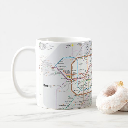 De metro van Berlijn Koffiemok (Met donut)
