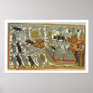 De Mice Bury the Cat, Russisch, eind 18e eeuw Poster