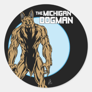 De Michigan Dogman Ronde Sticker