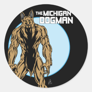 De Michigan Dogman Ronde Sticker