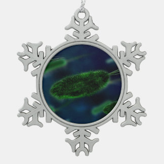 De Microben van bacteriën Tin Sneeuwvlok Ornament