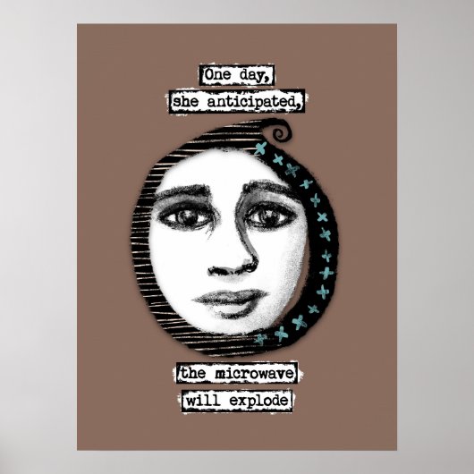 De microgolf zal Poster muur kunst exploderen (Voorkant)