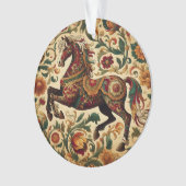 De middeleeuwse betoverde ros in bloei ornament (voorkant)