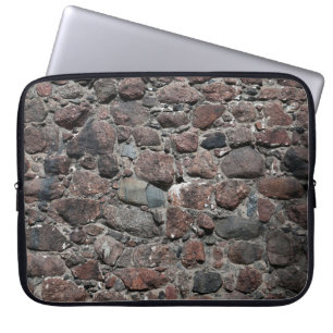 De middeleeuwse textuur van de steenmuur ondergron laptop sleeve