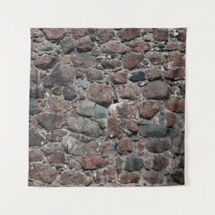 De middeleeuwse textuur van de steenmuur ondergron wandkleed