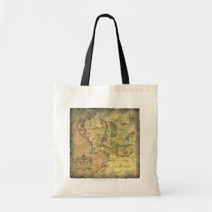 De midden Kaart van de Aarde Tote Bag