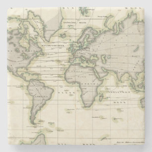 De middenbarometer stenen onderzetter