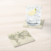 De middenbarometer vierkante kartonnen onderzetter (Insitu)