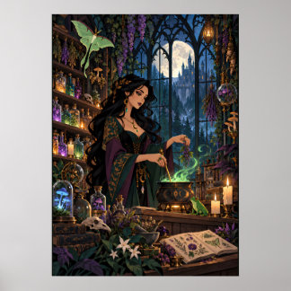 De Middernacht Apotheker Heksendrank Fantasie Poster