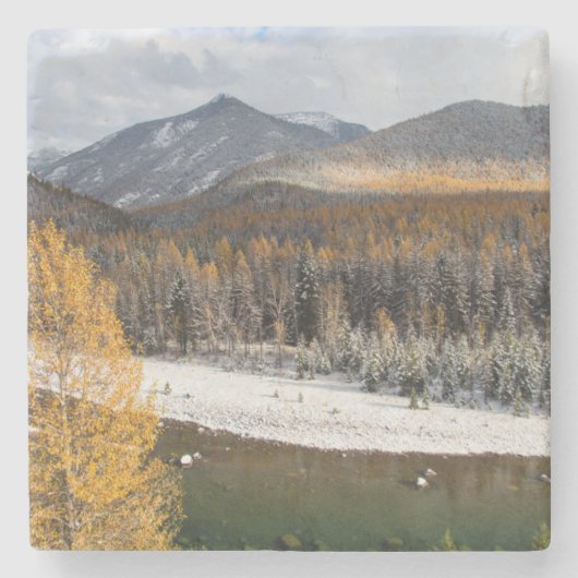 De Middle Fork van de Flathead River Stenen Onderzetter (Voorkant)