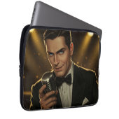 De Midnight Crooner Laptop Sleeve (Voorkant Rechts)