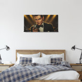 De Midnight Crooner uitgerekt canvas (Insitu (Slaapkamer))