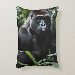 De Midnight Gorilla King: Monarch van het bos Accent Kussen