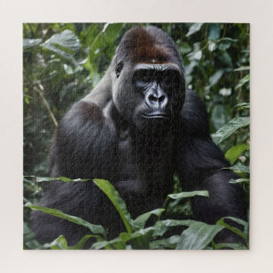 De Midnight Gorilla King: Monarch van het bos Legpuzzel
