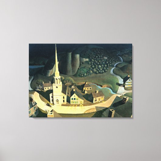De Midnight Ride van Paul Revere Canvas Afdruk (Voorkant)